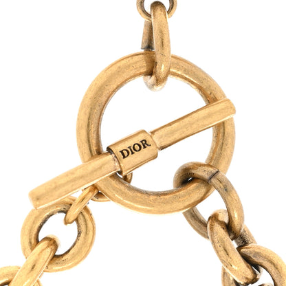 Christian Dior Metal 30 Montaigne Necklace Aged Gold 3 of 4