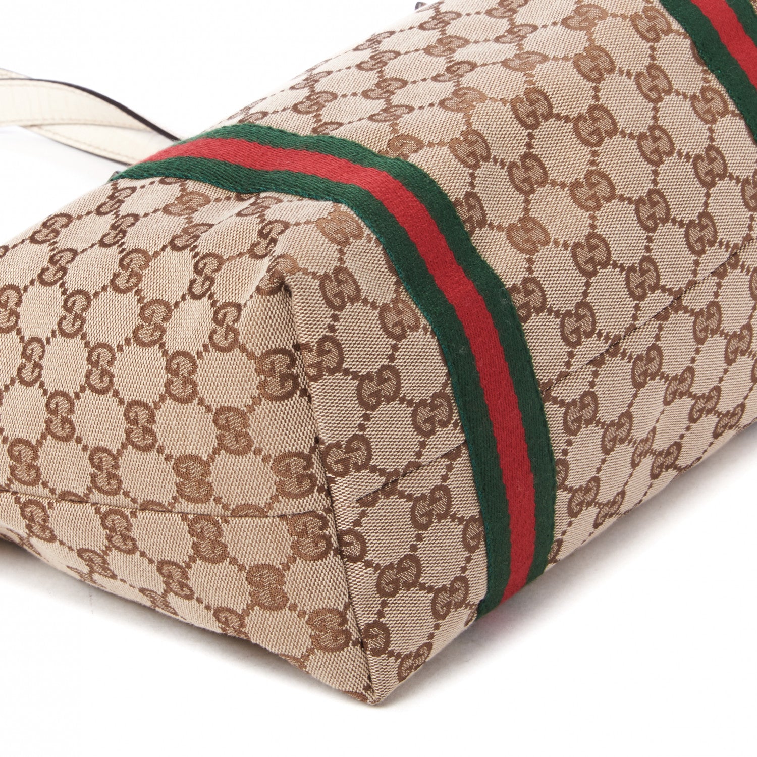Gucci Monogram Medium Jolicoeur Tote White 6 of 8