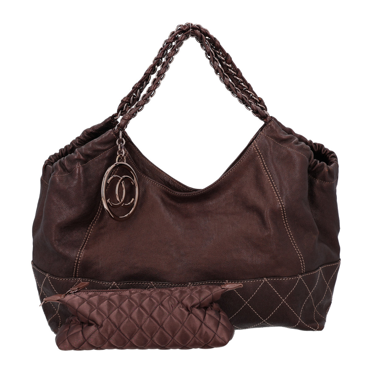 Chanel Metallic Calfskin Baby Coco Cabas Bronze 3 of 11