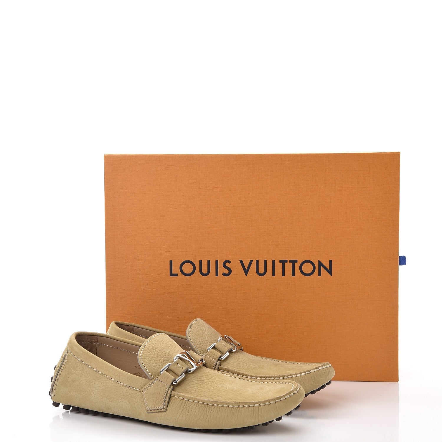 Louis Vuitton Mens Nubuck Hockenheim Moccasin Loafers 7 9 of 9