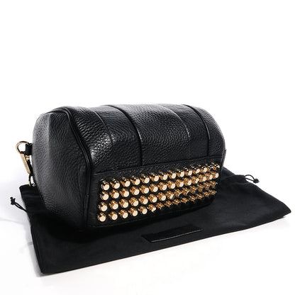 Alexander Wang Pebbled Leather Rockie Black w Pale Gold Hardware 4 of 7