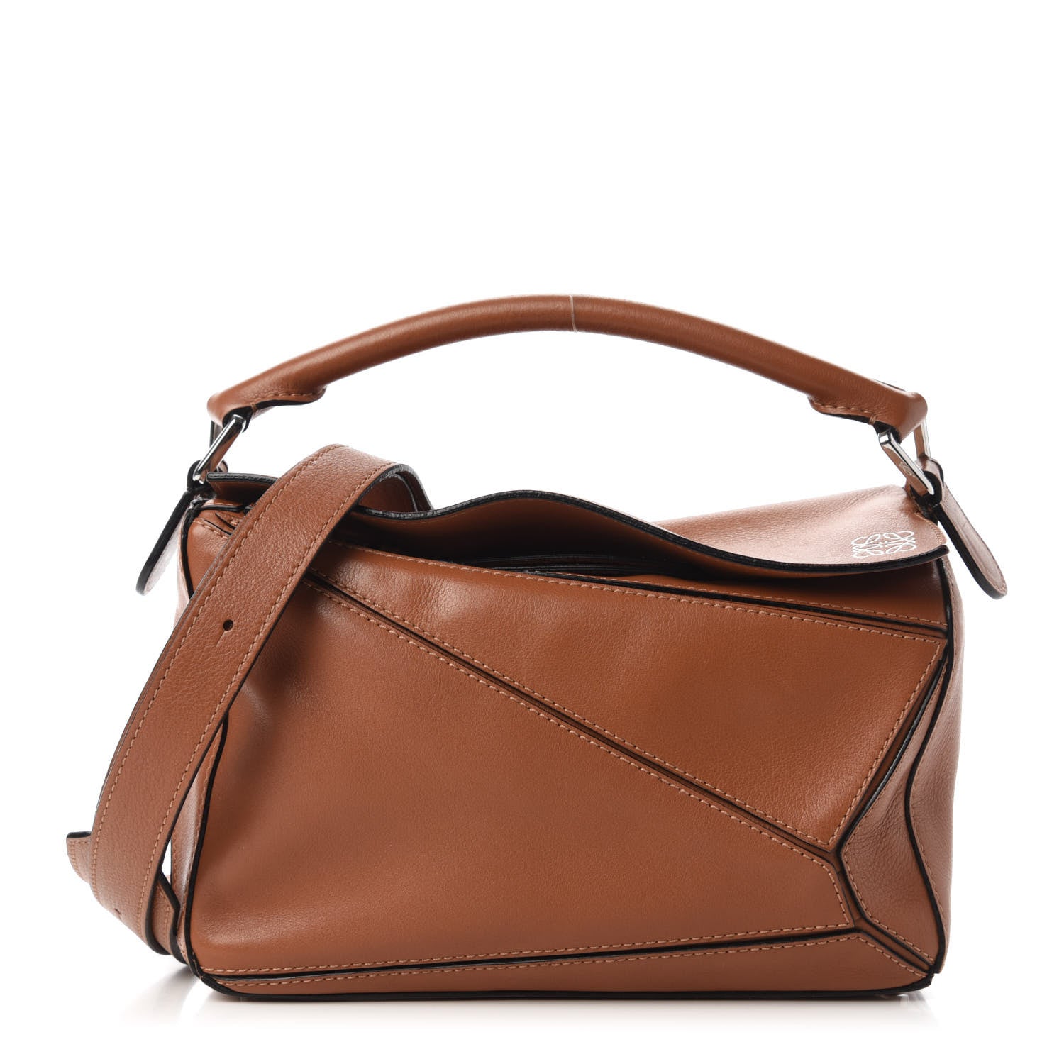 Loewe Calfskin Small Puzzle Bag Tan 1 of 9