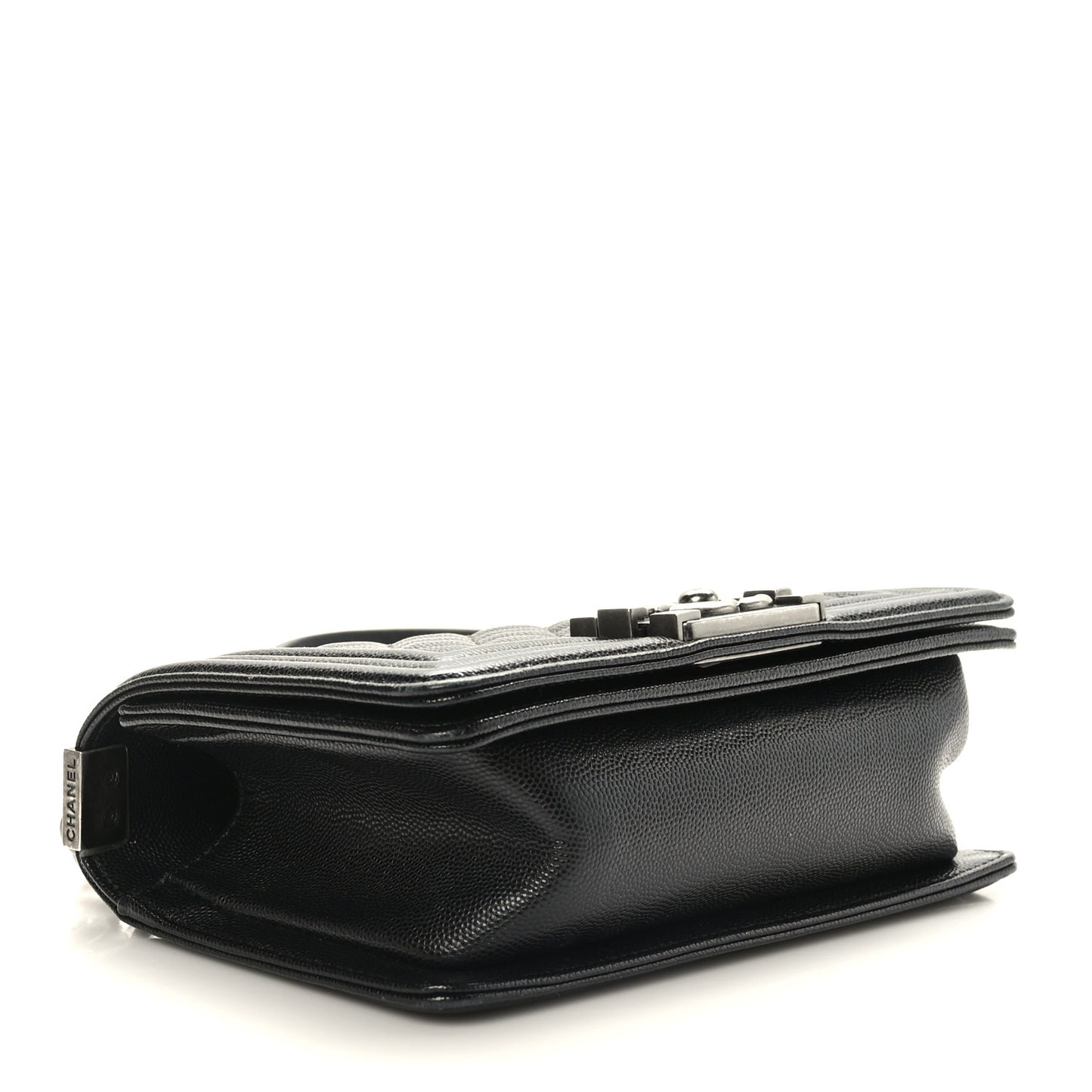 Caviar Quilted Small Boy Flap Black