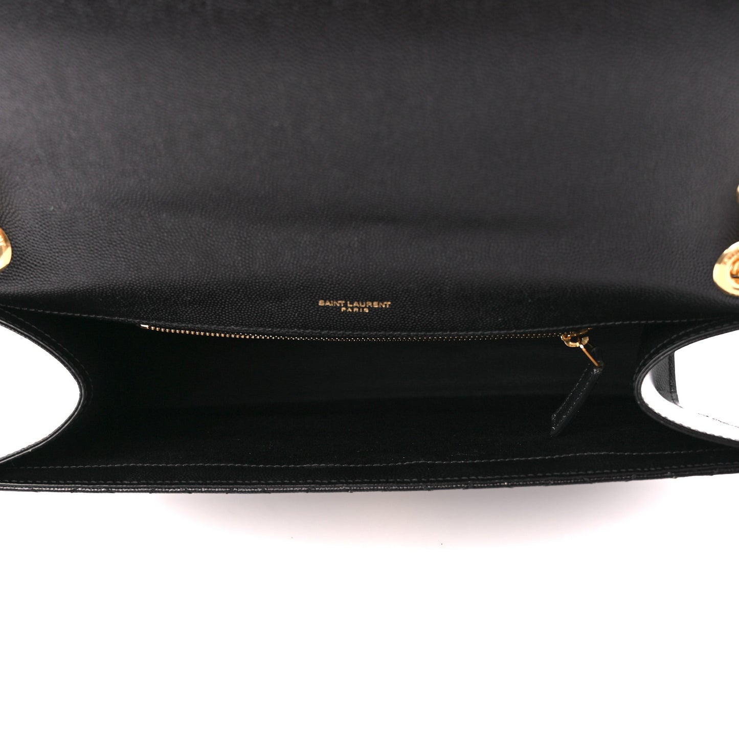 Grain De Poudre Textured Mixed Matelasse Large Triquilt Monogram Satchel Black