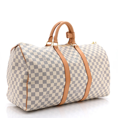 Louis Vuitton Damier Azur Keepall 50 2 of 9