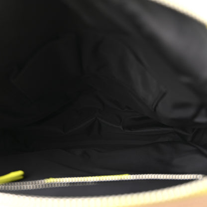 Burberry Jute Calfskin Mega Check Children's Backpack Neon Yellow 5 of 12