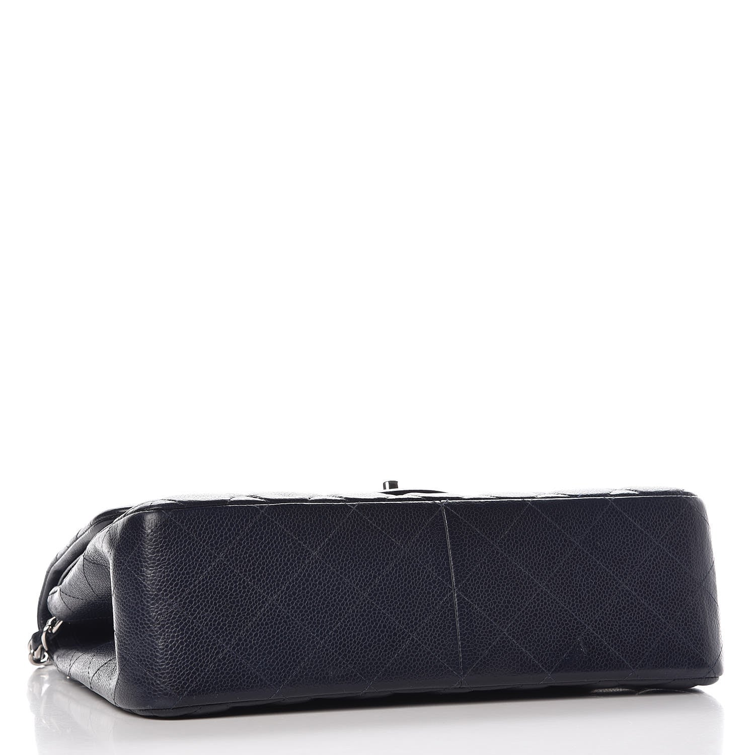Chanel Caviar Quilted Jumbo Double Flap Navy Blue 4 of 11