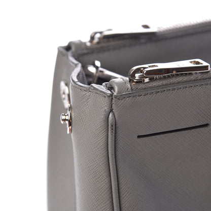 Prada Saffiano Small Galleria Double Zip Tote Marmo 9 of 18