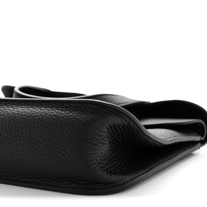 Hermes Taurillon Clemence Halzan 25 Black 10 of 13