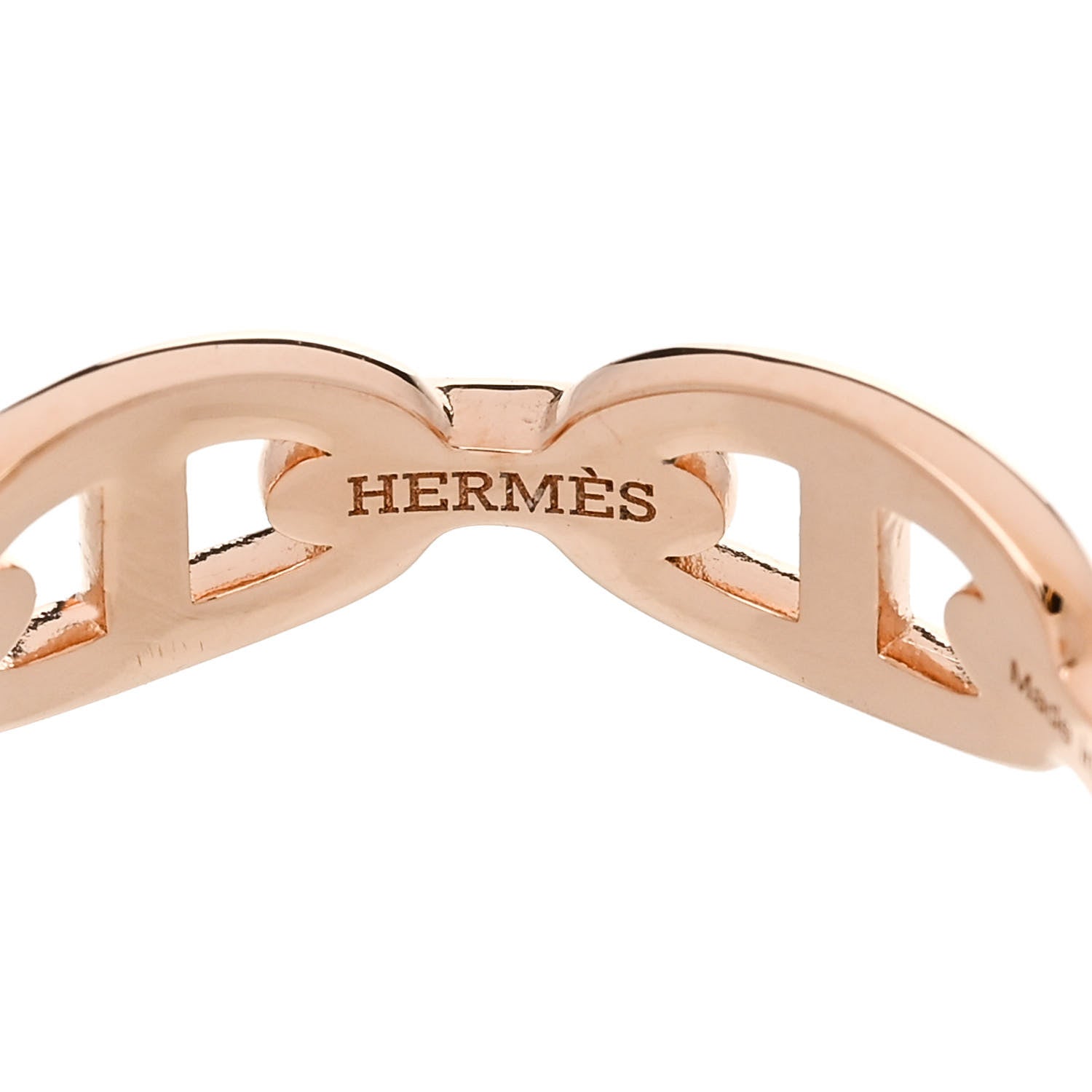 Hermes 18K Rose Gold PM Chaine d'Ancre Enchainee Ring 59 8.75 4 of 8
