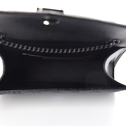 Saint Laurent Grain De Poudre Textured Mixed Matelasse Triquilt Small Monogram Satchel Black 5 of 10