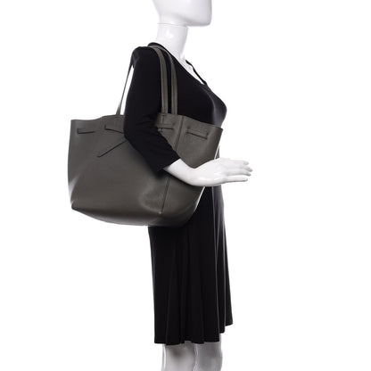 Celine Soft Grained Calfskin Small Belt Cabas Phantom Stone 2 of 12
