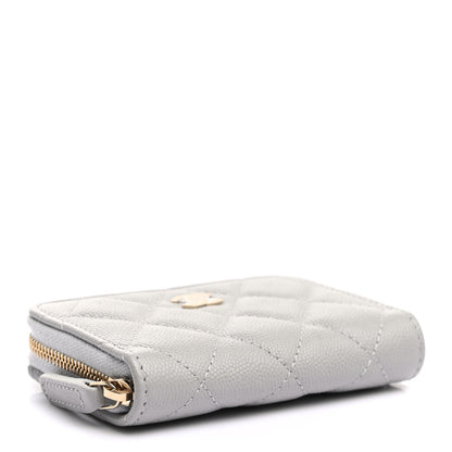 Chanel Caviar Quilted Zip Coin Purse Grey 4 of 7