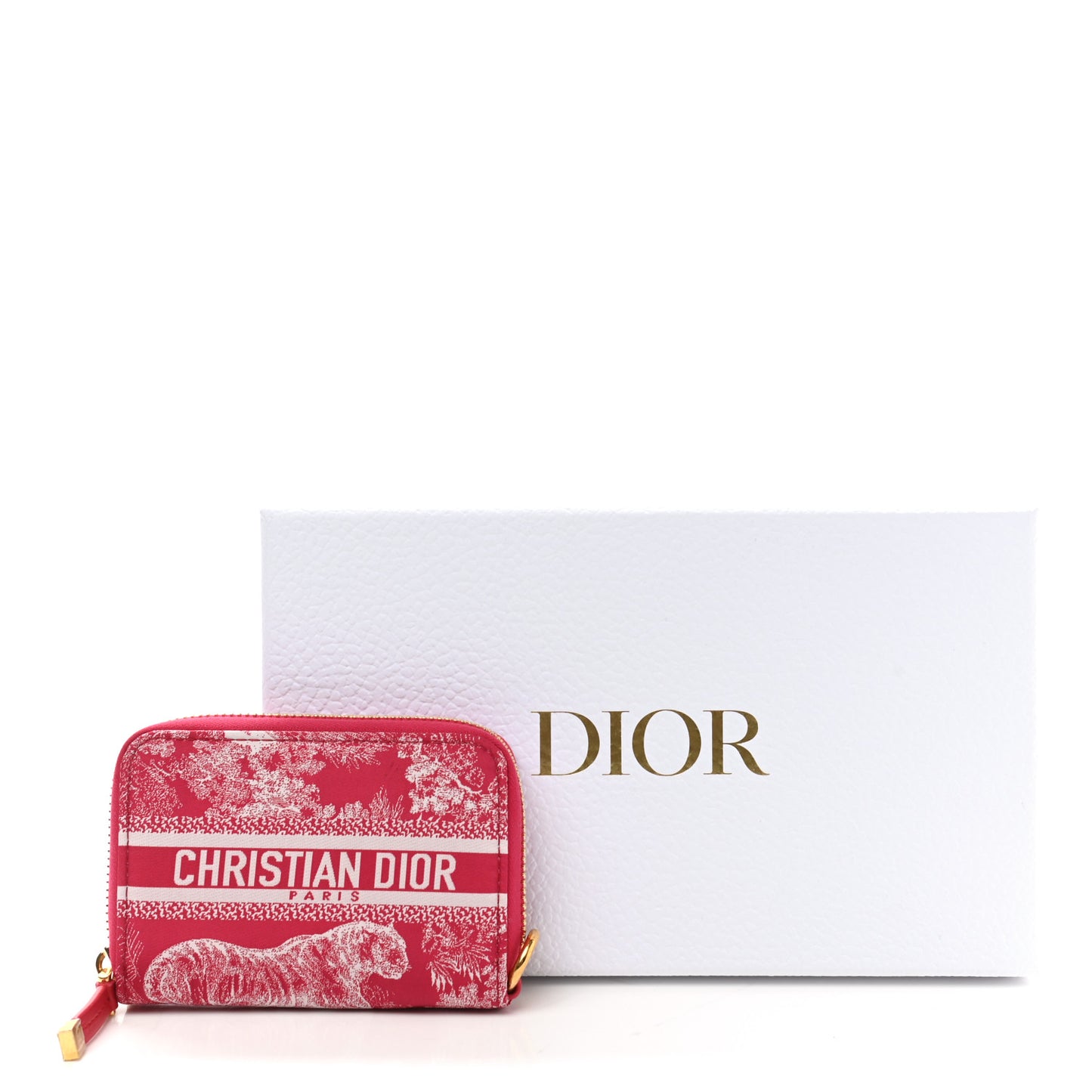Technical Fabric Embroidered Toile De Jouy DiorTravel Detachable Card Holder Red