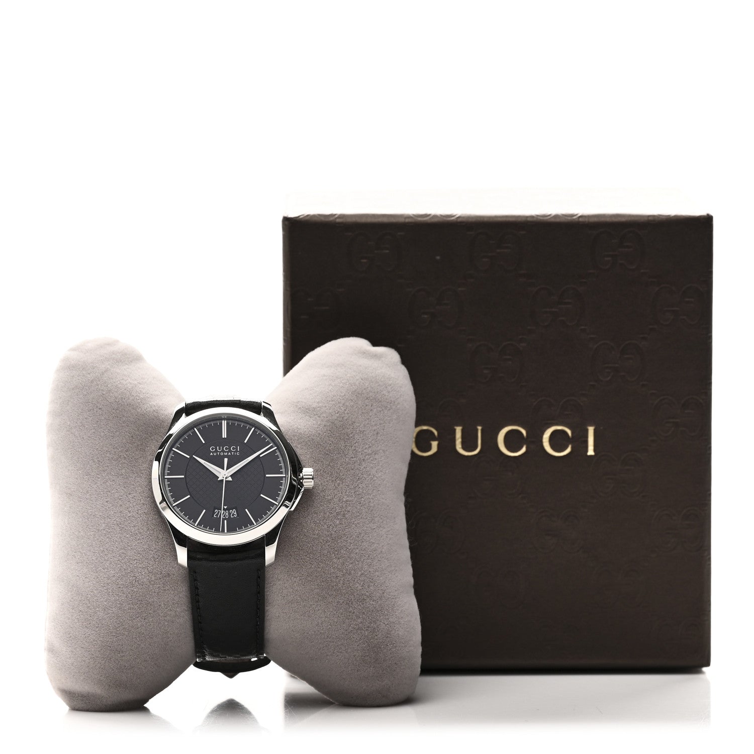 Gucci Stainless Steel Calfskin 38mm G-Timeless Automatic Watch Black 5 of 5