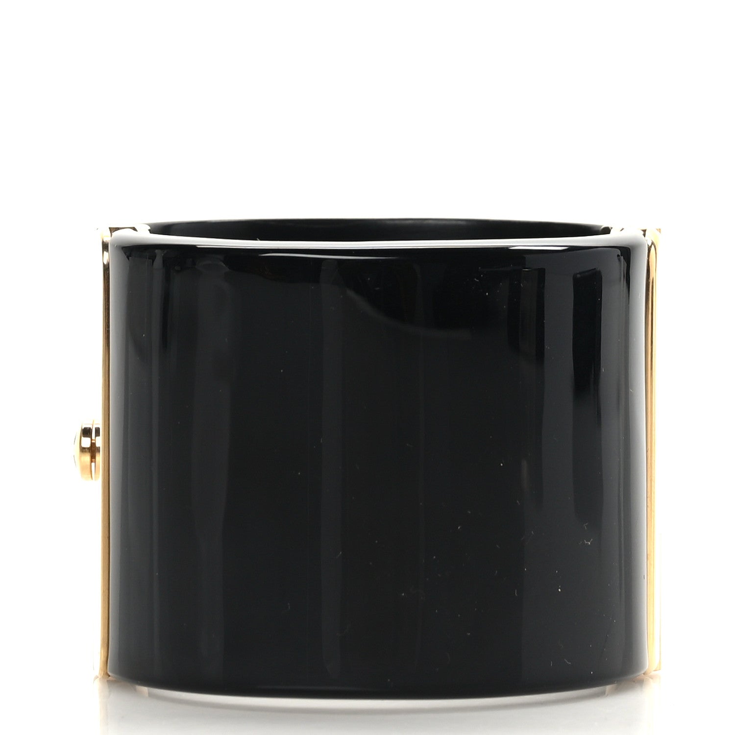 Chanel Resin Crystal CC Wide Cuff Black Multicolor 3 of 5