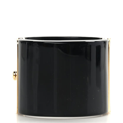 Chanel Resin Crystal CC Wide Cuff Black Multicolor 3 of 5