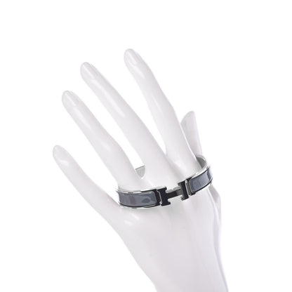 Hermes Enamel Narrow Clic Clac H Bracelet PM Slate 2 of 5