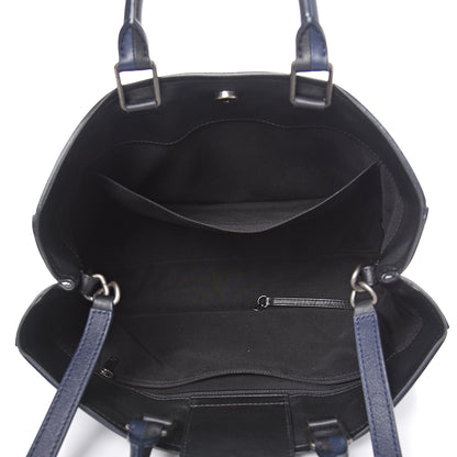 Chanel Bullskin Stitched Large Bi-Color Shopping Tote Blue 4 of 9