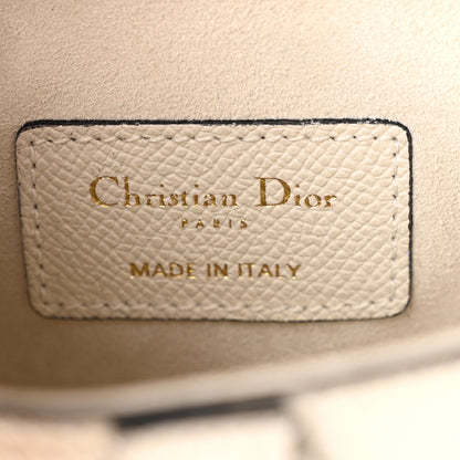 Christian Dior Grained Calfskin Mini Saddle Bag With Strap White 6 of 12