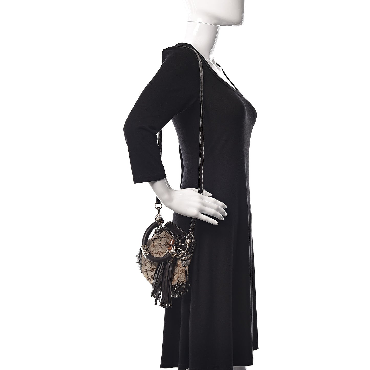 Monogram Mini Indy Top Handle Bag Dark Brown