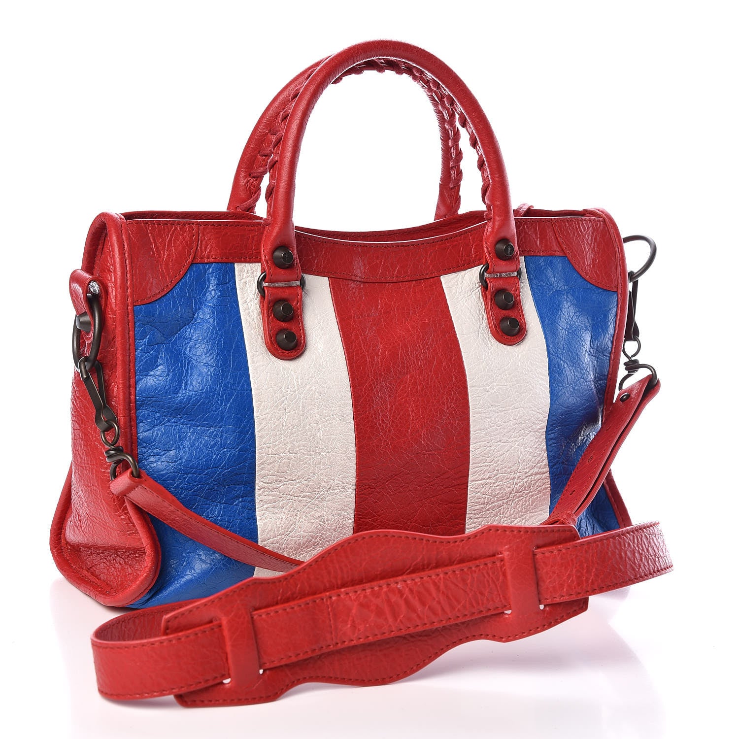 Balenciaga Agneau Arena Multicolore Classic Hardware S City Bleu White Rouge 3 of 9