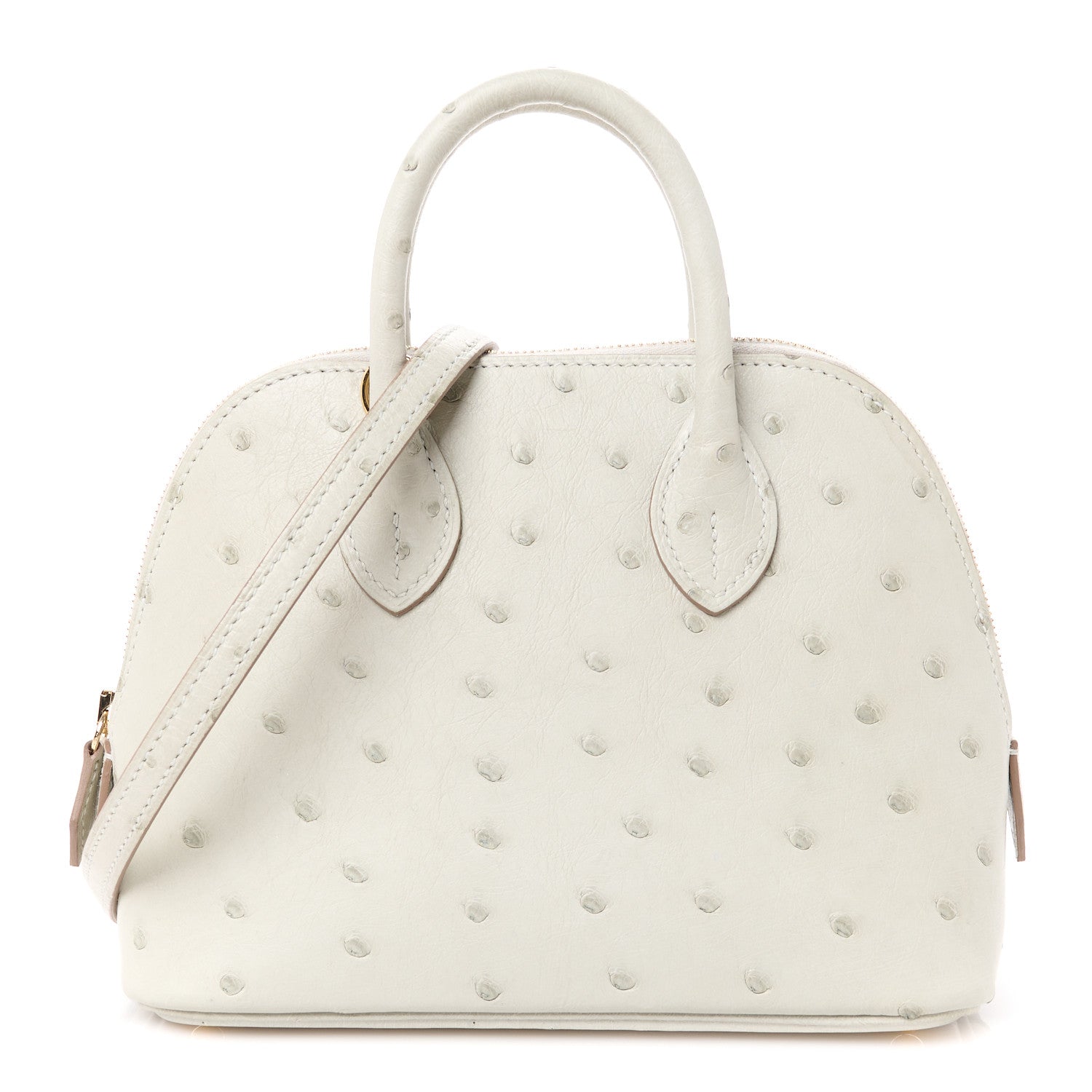 Hermes Ostrich Bolide Mini 1923 Gris Perle 1 of 9