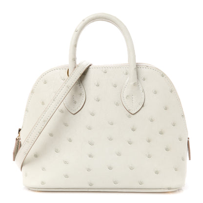 Hermes Ostrich Bolide Mini 1923 Gris Perle 1 of 9