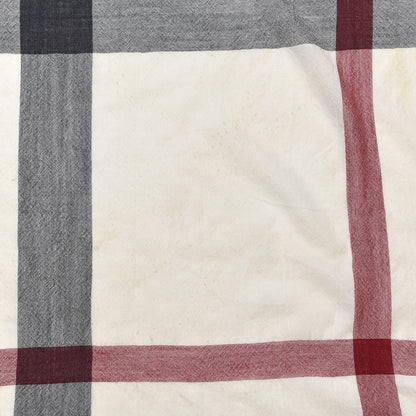 Burberry Merino Wool Check Square Scarf Ivory 3 of 5