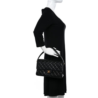 Chanel Lambskin Quilted Medium Double Sided Flap Black 2 of 16