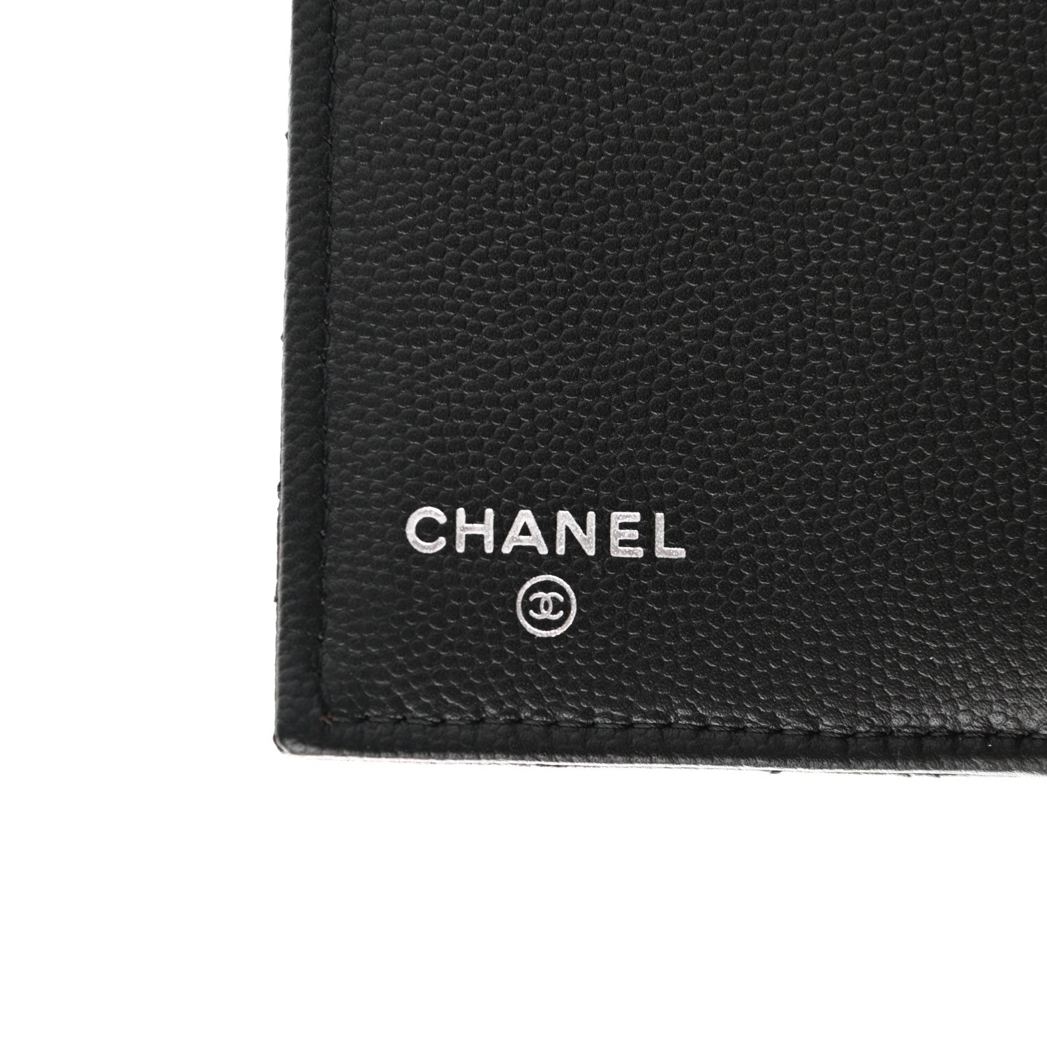 Chanel Caviar Camellia Embossed Compact Wallet Black 6 of 8