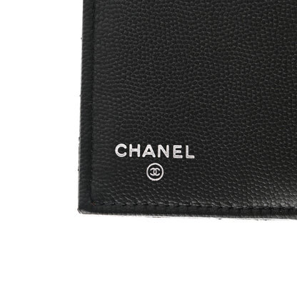 Chanel Caviar Camellia Embossed Compact Wallet Black 6 of 8