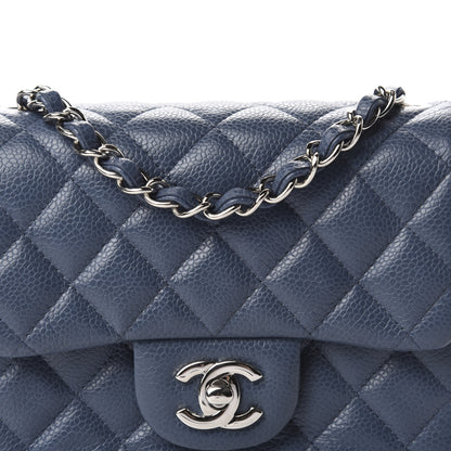 Chanel Caviar Quilted Mini Square Flap Dark Blue 10 of 11