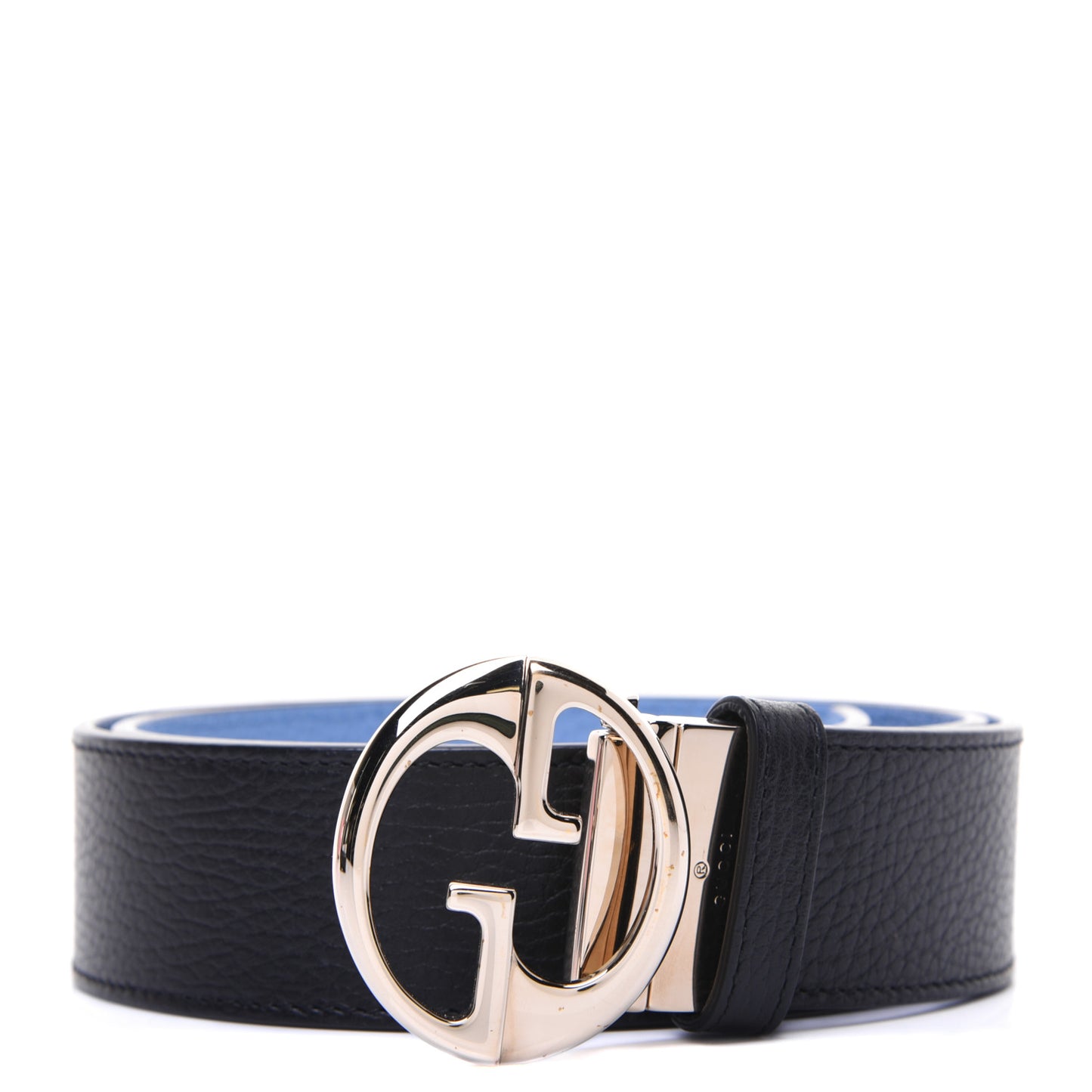 Dollar Calfskin 1973 Reversible Belt 85 34 Black Mineral Blue