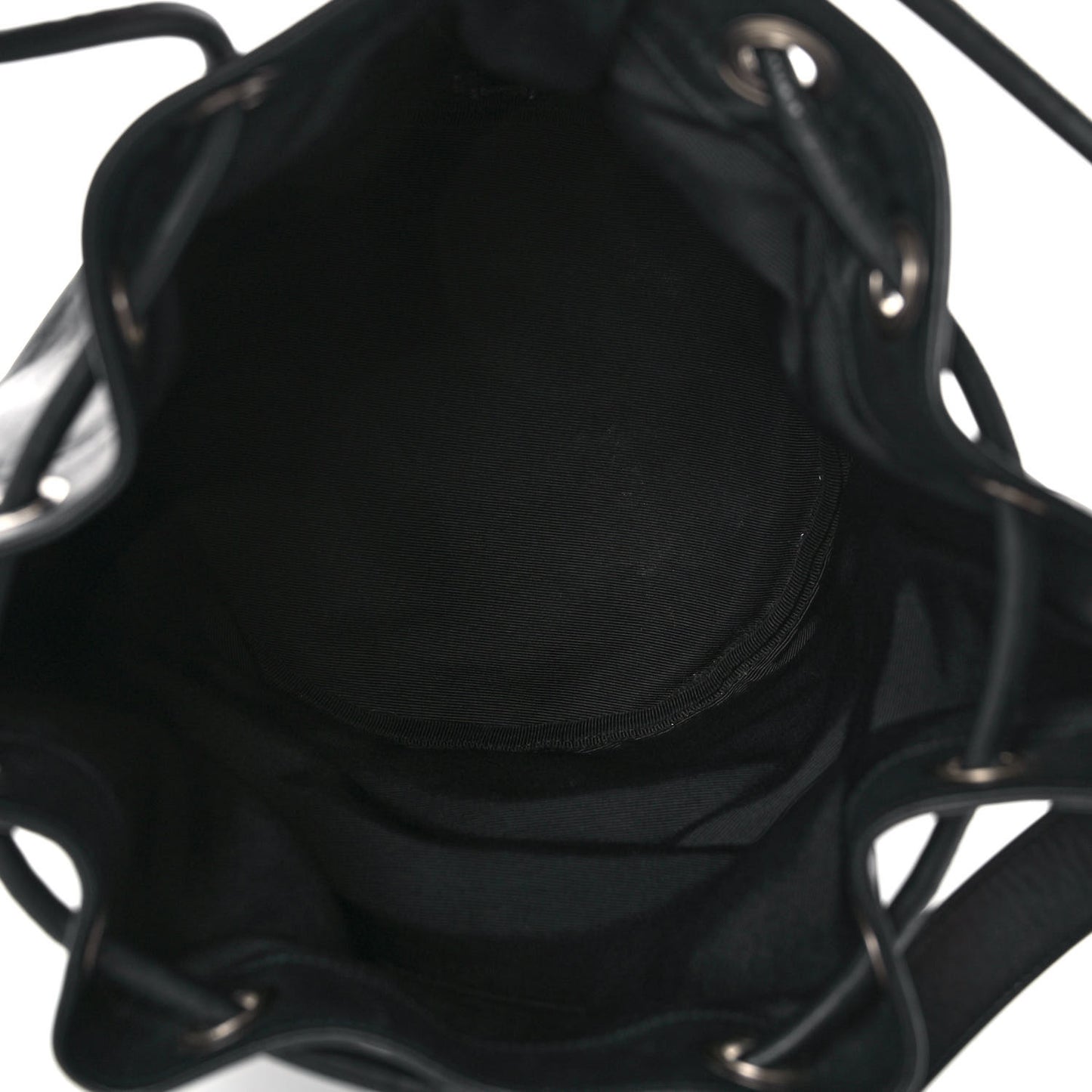 Calfskin Medium Rider Bucket Bag Black