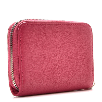 Chanel Goatskin Zip Coin Purse Fuchsia 3 of 11
