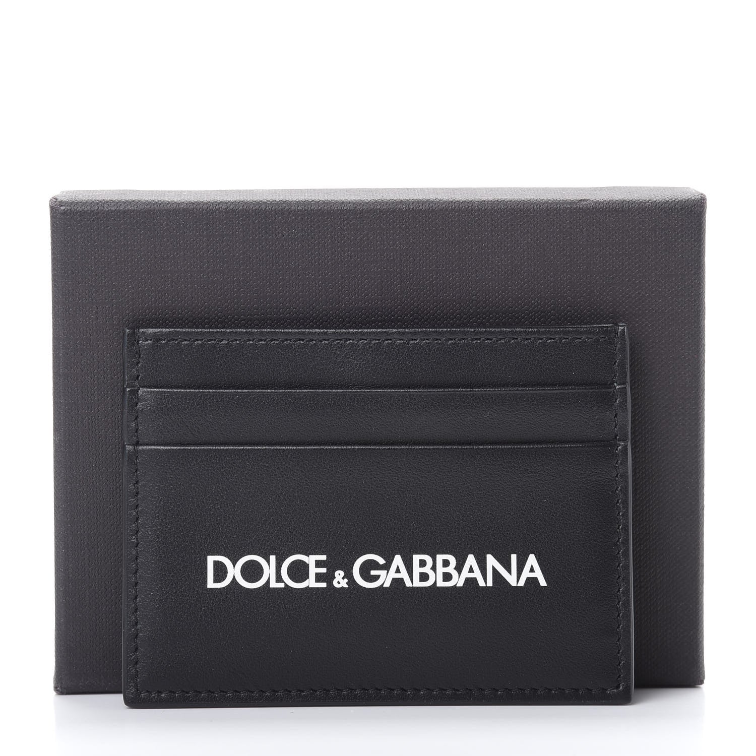 Dolce & Gabbana Calfskin Logo Card Holder Black 7 of 7