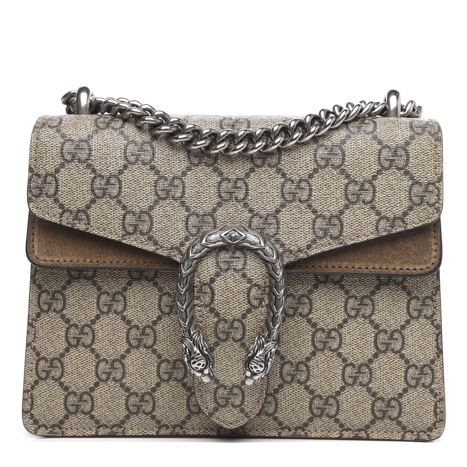 Gucci GG Supreme Monogram Mini Dionysus Shoulder Bag Taupe 1 of 13