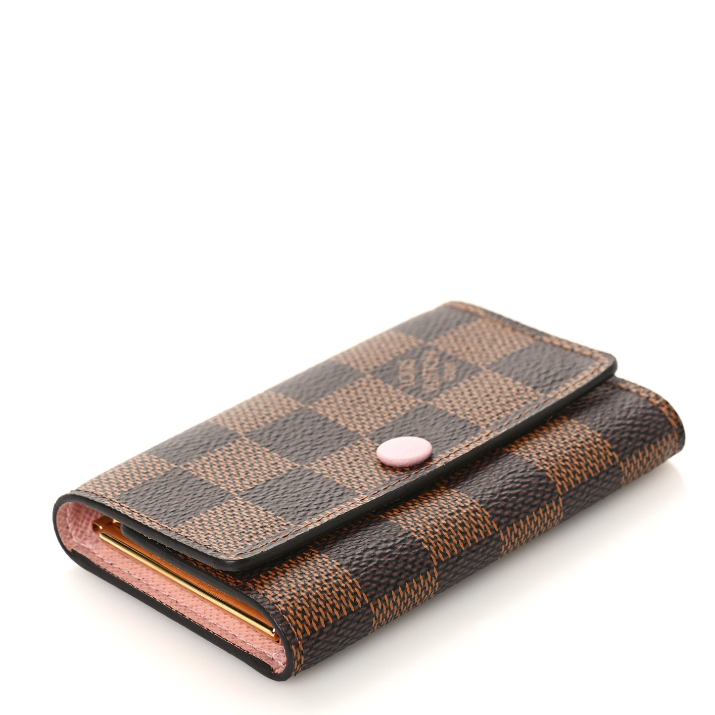 Damier Ebene Multicles 6 Key Holder Rose Ballerine