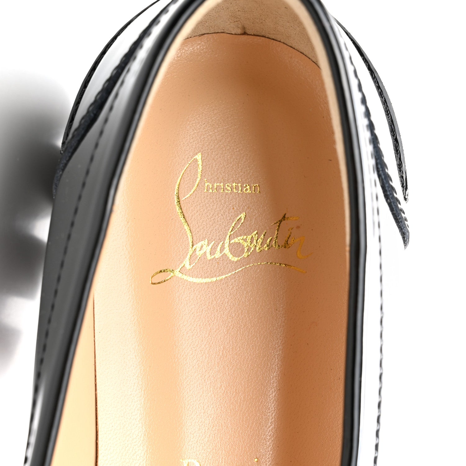 Christian Louboutin Patent Lock Woody Loafers 38 Black 8 of 11