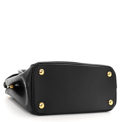 Prada Saffiano Small Galleria Double Zip Tote Black 4 of 10