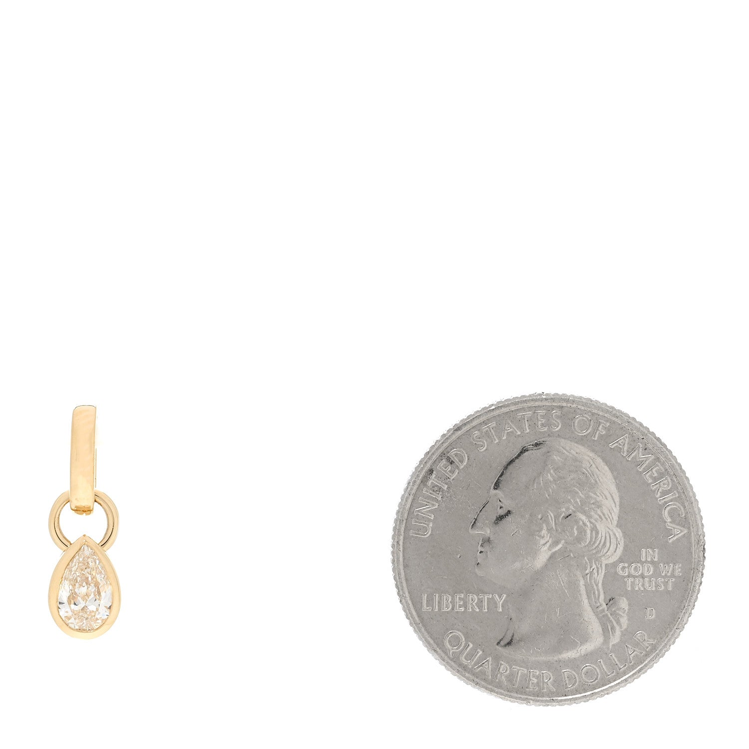 Foundrae 18K Yellow Gold Diamond Forever & Always a Pair Pendant 2 of 4