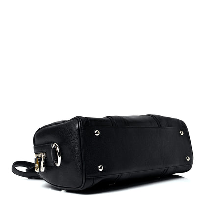 MCM Grained Calfskin Studded Heritage Barrel Bag Black 3 of 4