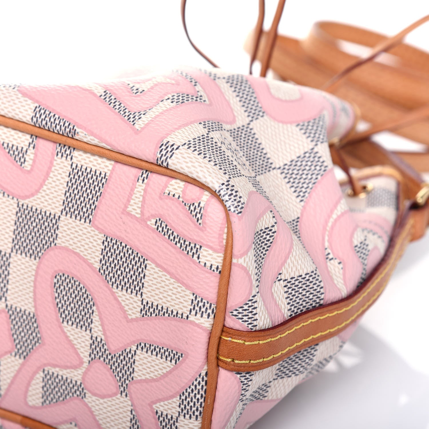 Louis Vuitton Damier Azur Tahitienne Nano Noe Rose Ballerine 10 of 15