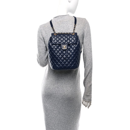 Chanel Calfskin Quilted Small Urban Spirit Backpack Navy 2 of 11