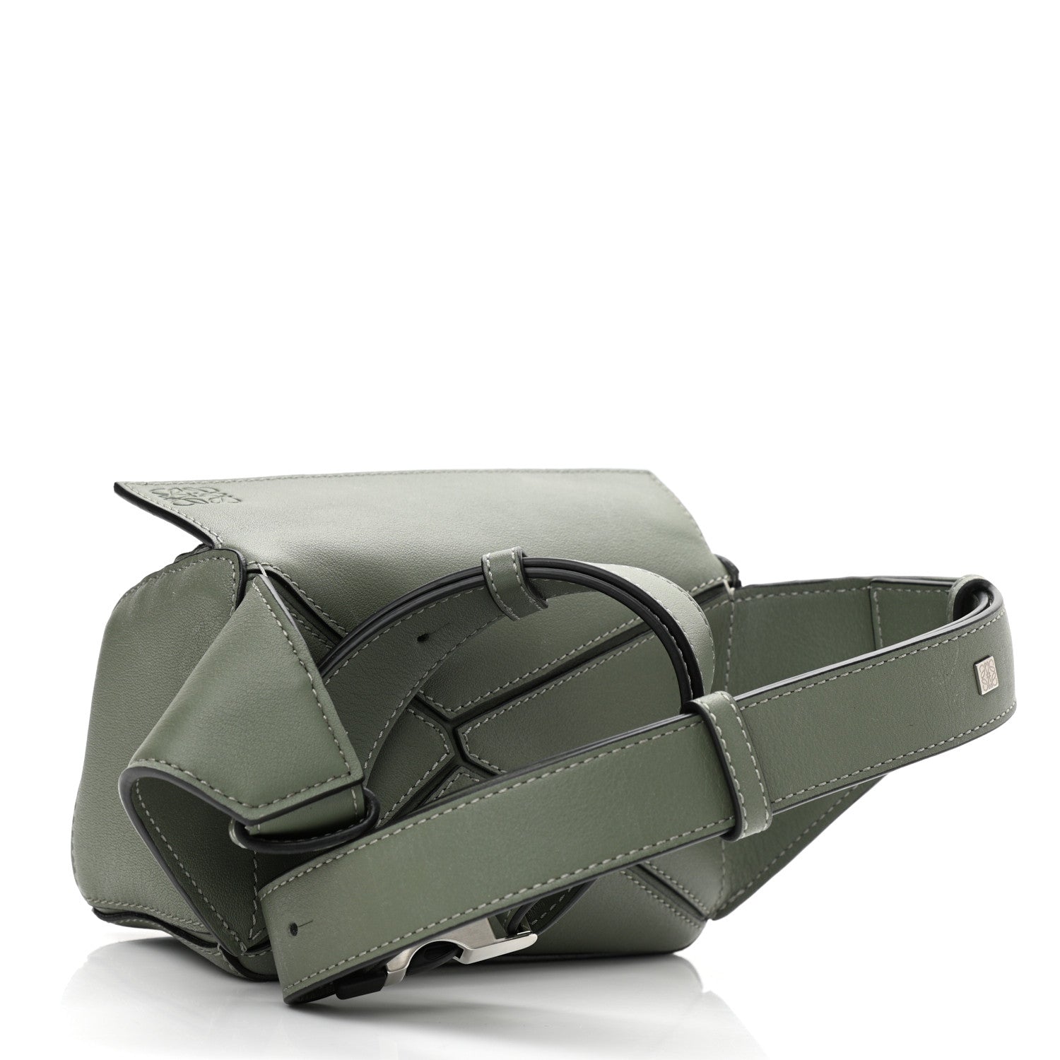 Loewe Calfskin Mini Puzzle Bumbag Dark Sage 3 of 12