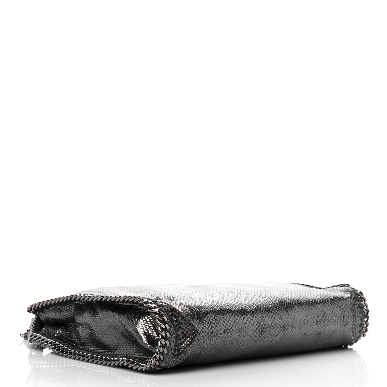Stella McCartney Metallic Snake Print Small Falabella Tote Ruthenium 4 of 10