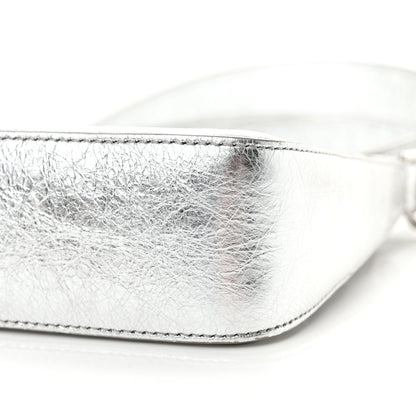Givenchy Metallic Calfskin Mini Moon Cut Out Shoulder Bag Silver 10 of 10