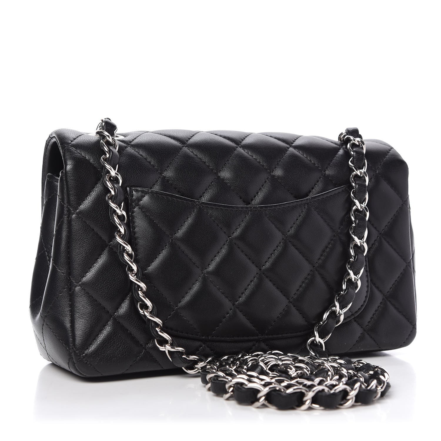 Chanel Lambskin Quilted Mini Rectangular Flap Black 3 of 10
