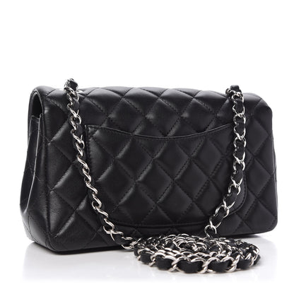 Chanel Lambskin Quilted Mini Rectangular Flap Black 3 of 10
